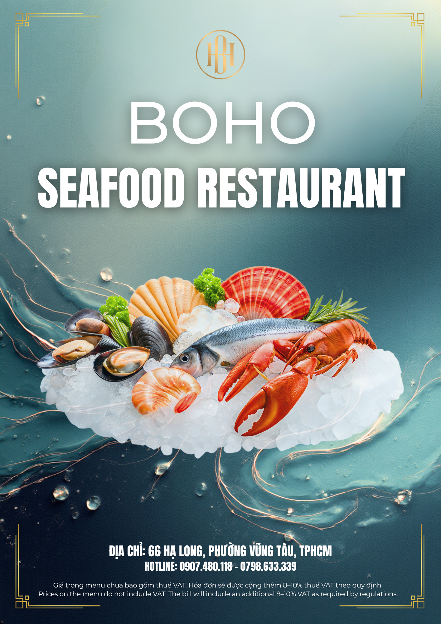 BOHO Restaurant Menu Cover